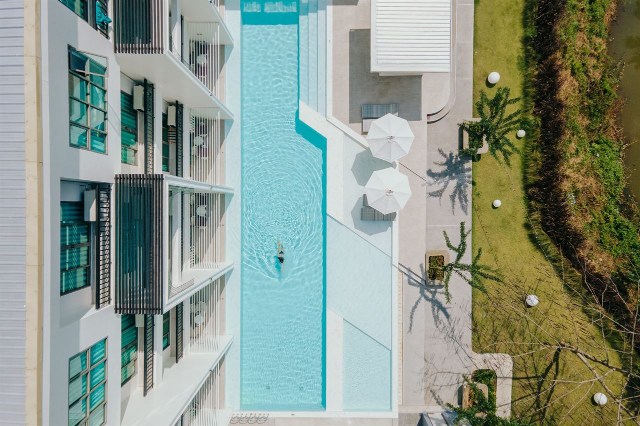 Parima Hotel lap pool and terrace